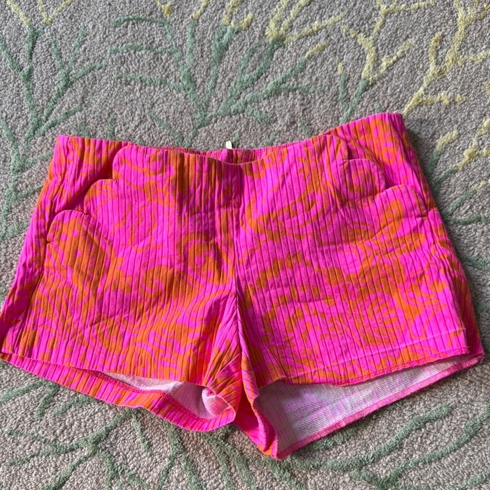 Lilly Pulitzer Liza Shorts Pop Pink. Hot Pink And Orange 4